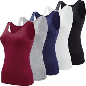 Women's Sleeveless Tank Top - Red, Gray, Blue, White, Black